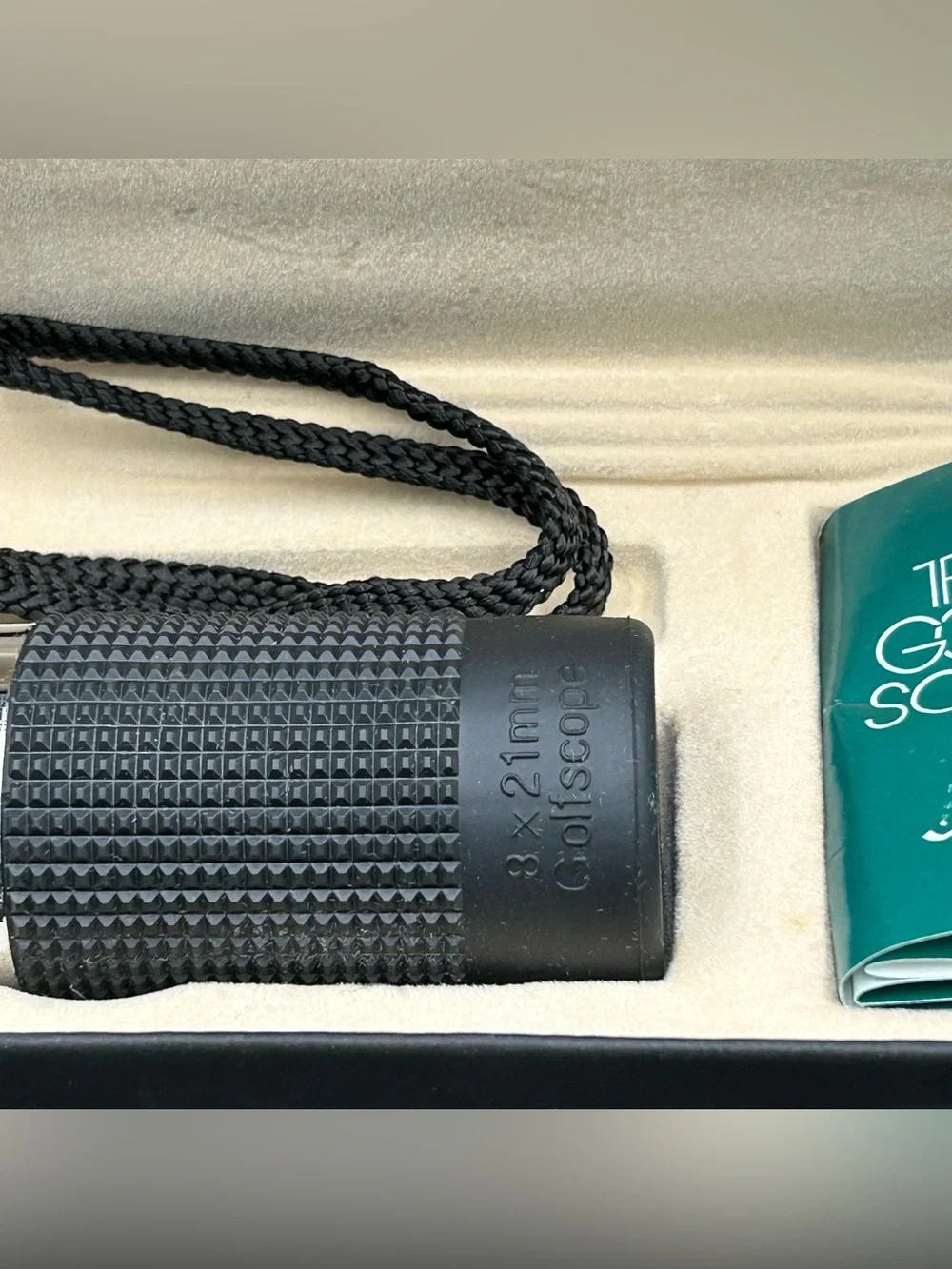 JP Lann Golf Scope 8x21 Monocular Range Finder w Case Manual Vintage Golf Gift